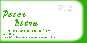 peter mitru business card